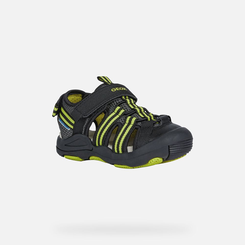 Sandales Geox Kyle - Noir/Vert - Garcon 861409-VSF